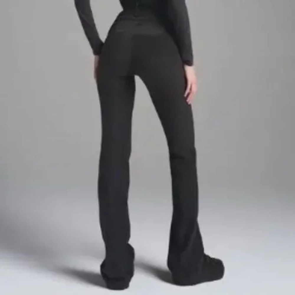 SKIMS Black High-Waist Flared Track Pants